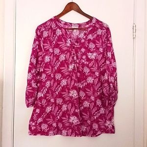 Womens 3/4 Sleeve Top 2X